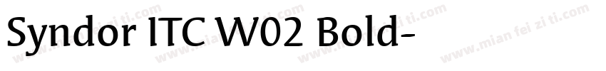 Syndor ITC W02 Bold字体转换